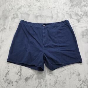 Northcrest Shorts Womens 22W Blue High Rise Bermuda Cotton Summer Casual